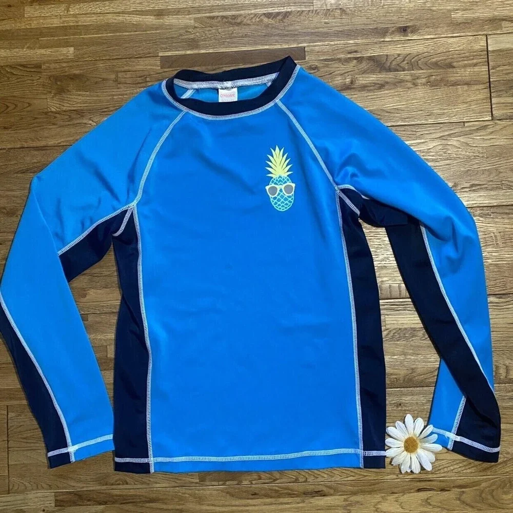 Gymboree Pineapple‎ Long Sleeve Rash Guard Size 10-12